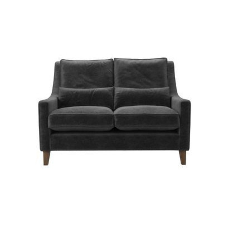 Iggy High Back 2 Seat Sofa in Armour Smart Velvet by sofa