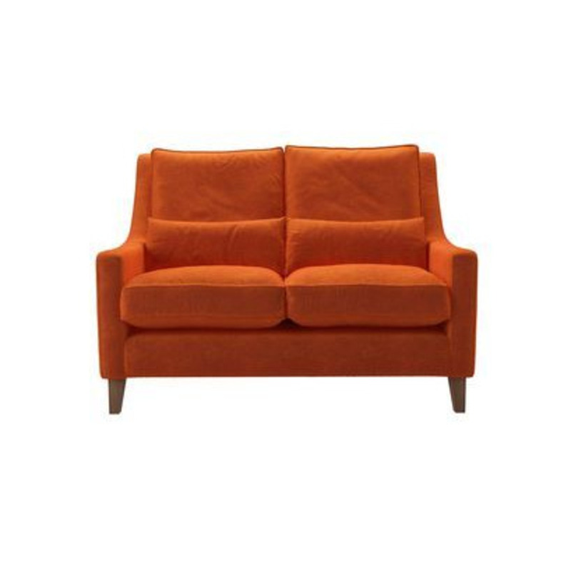 Iggy High Back 2 Seat Sofa in Paprika Smart Velvet by sofa
