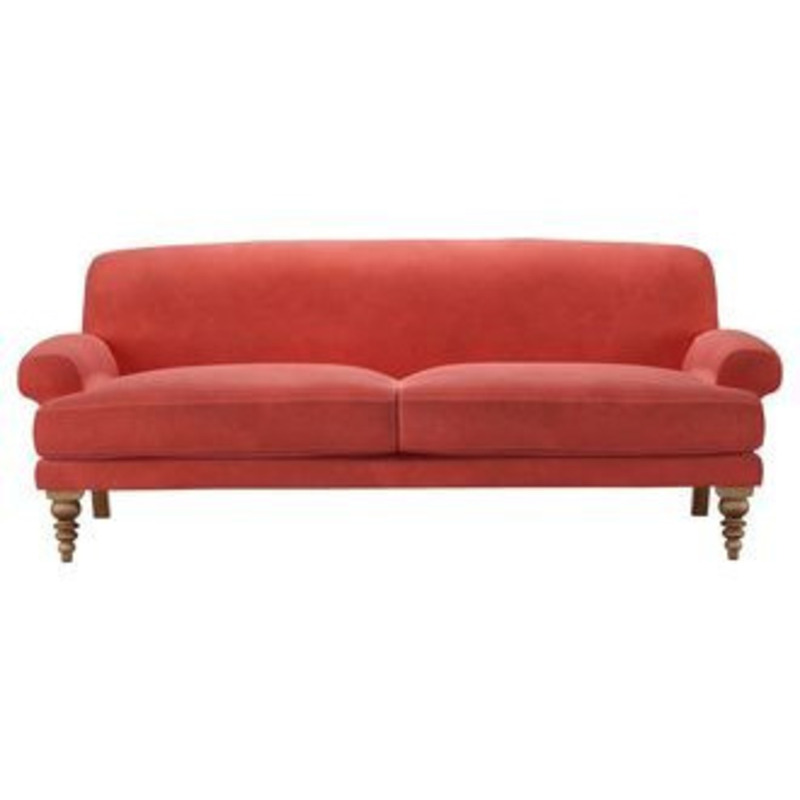 Saturday 3 Seat Sofa (breaks down) in Wild Raspberry Smart Velvet