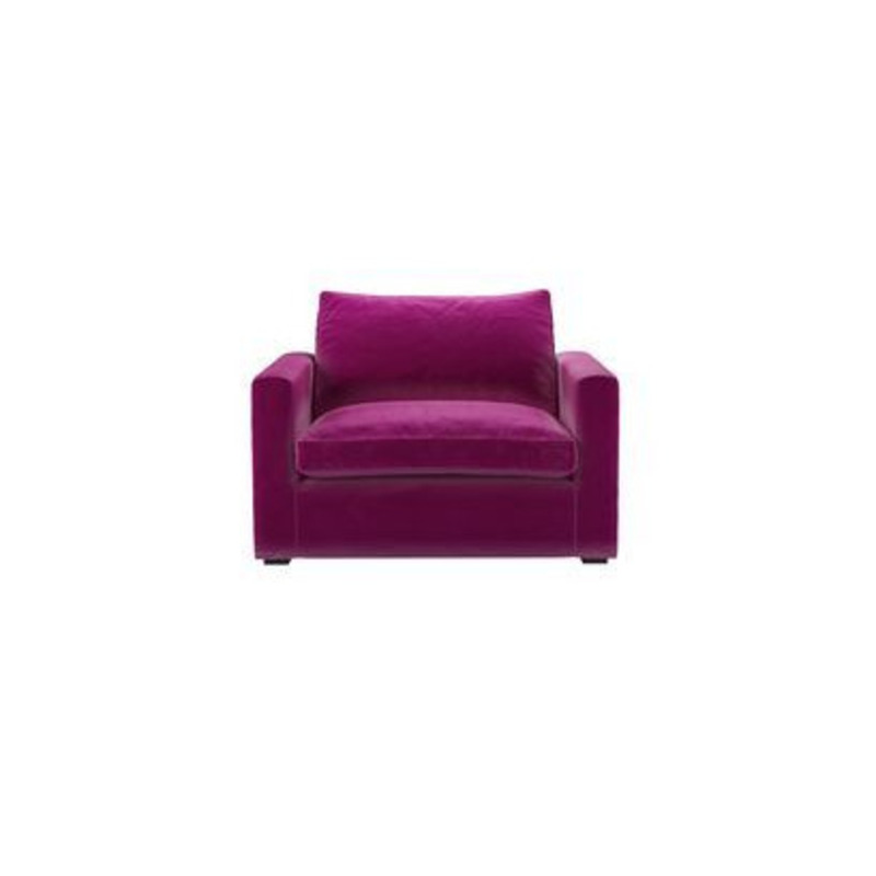 Long Island Armchair in Peony Cotton Matt Velvet by