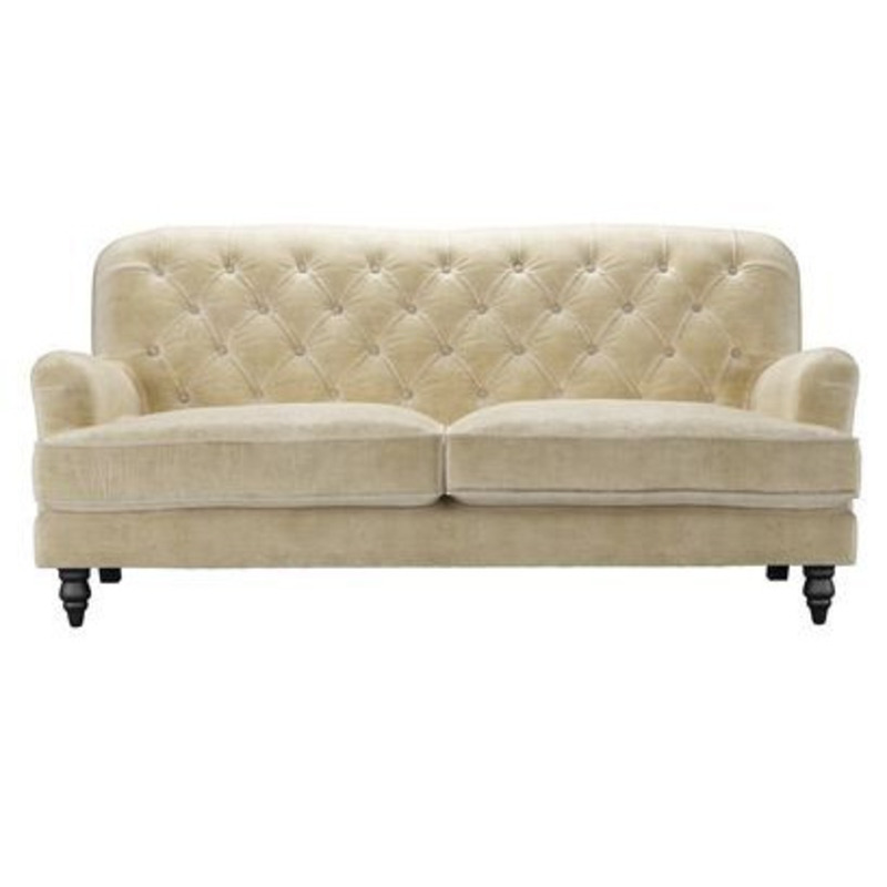 Snowdrop Button Back 3 Seat Sofa (breaks down) in Apollo Easy Care