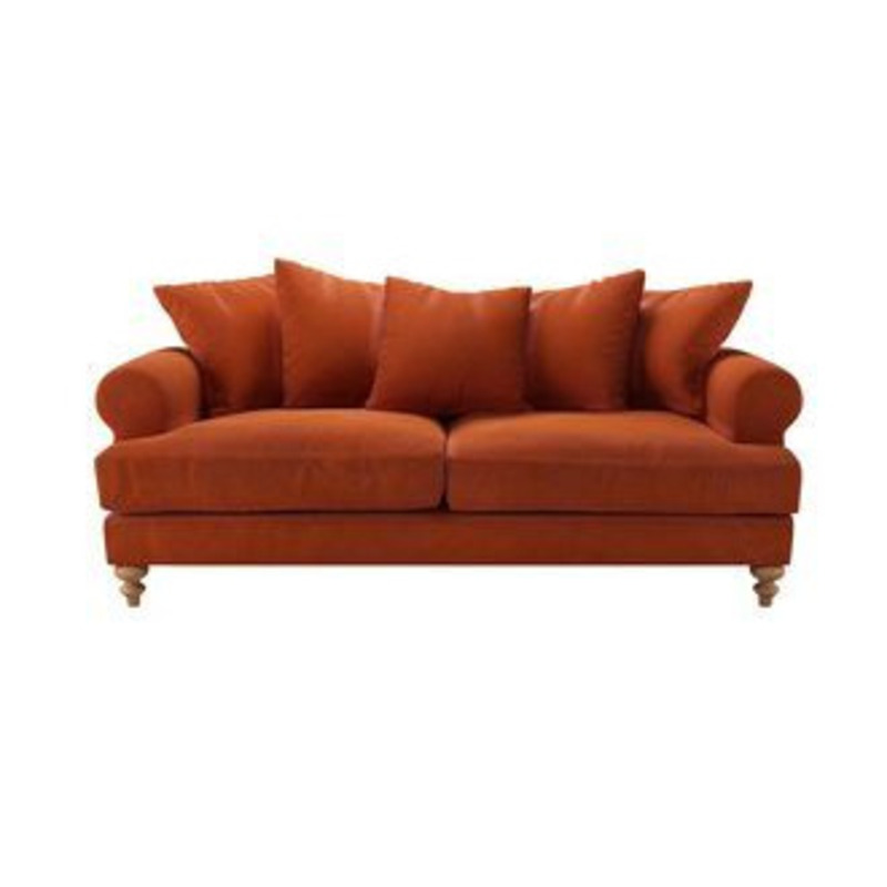 Teddy 3 Seat Sofa in Moroccan Spice Smart Velvet by