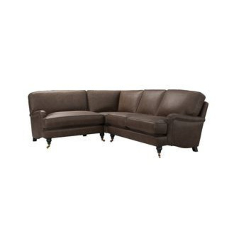 Bluebell Asym. Crn LHF Loveseat w RHF 2 Seat in Walnut Antique Leather