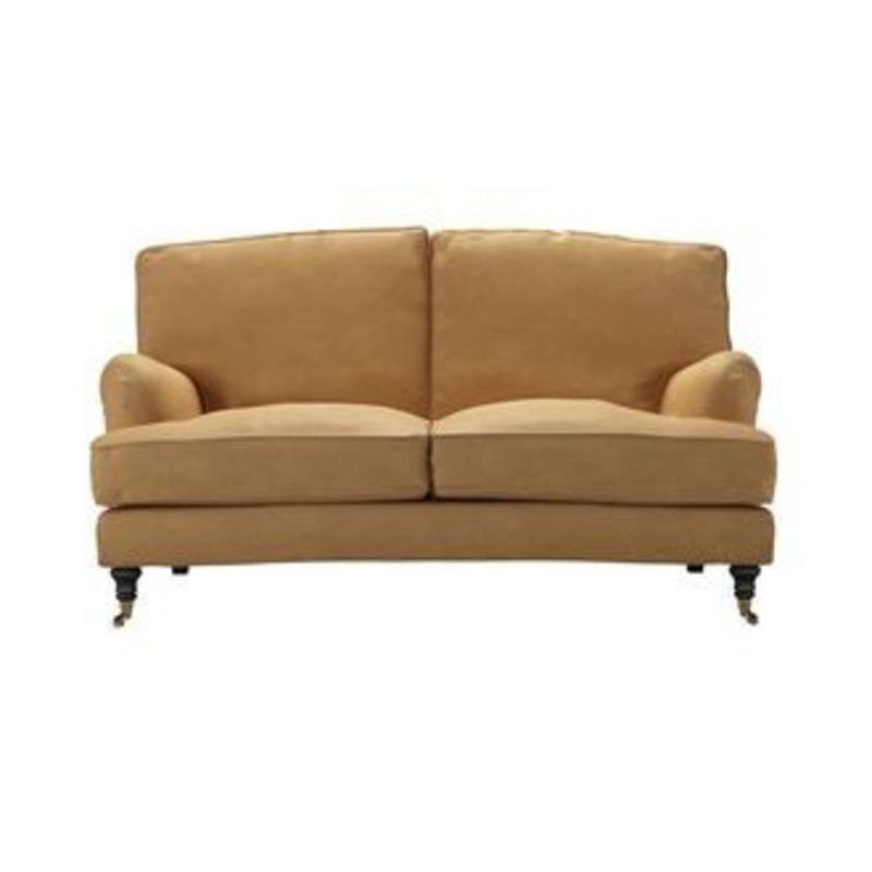 Bluebell 2 Seat Sofa (breaks down) in Turmeric Powdered Leather sofa