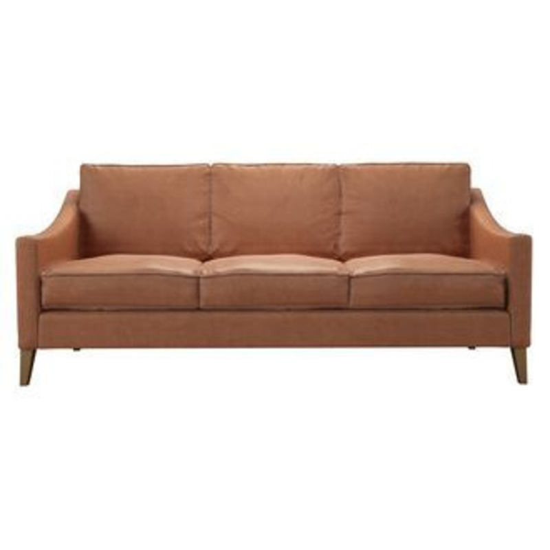 Iggy 3 Seat Sofa (breaks down) in Cognac Grain Leather by