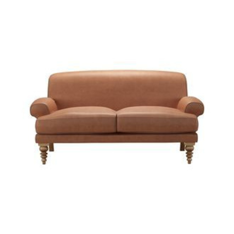 Saturday 2 Seat Sofa (breaks down) in Cognac Grain Leather