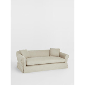 Ophelia Three Seater Sofa, Linen, Natural