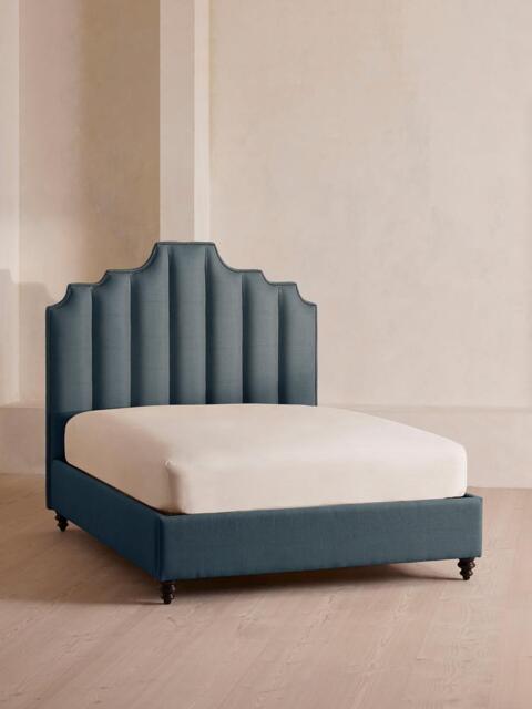 Gerrard Bed, Super King, Linen, Prussian Blue by Soho Home Ltd ...