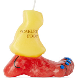 Olga Goose Candle Yellow & Red Scarlet Foot Candle