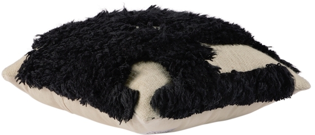Mush Studios Black & Off-White 'The Wooly' Cushion by SSENSE