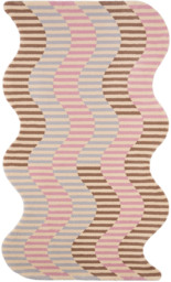 Okej SSENSE Exclusive Pink & Brown Ripple Rug by SSENSE | uFurnish.com