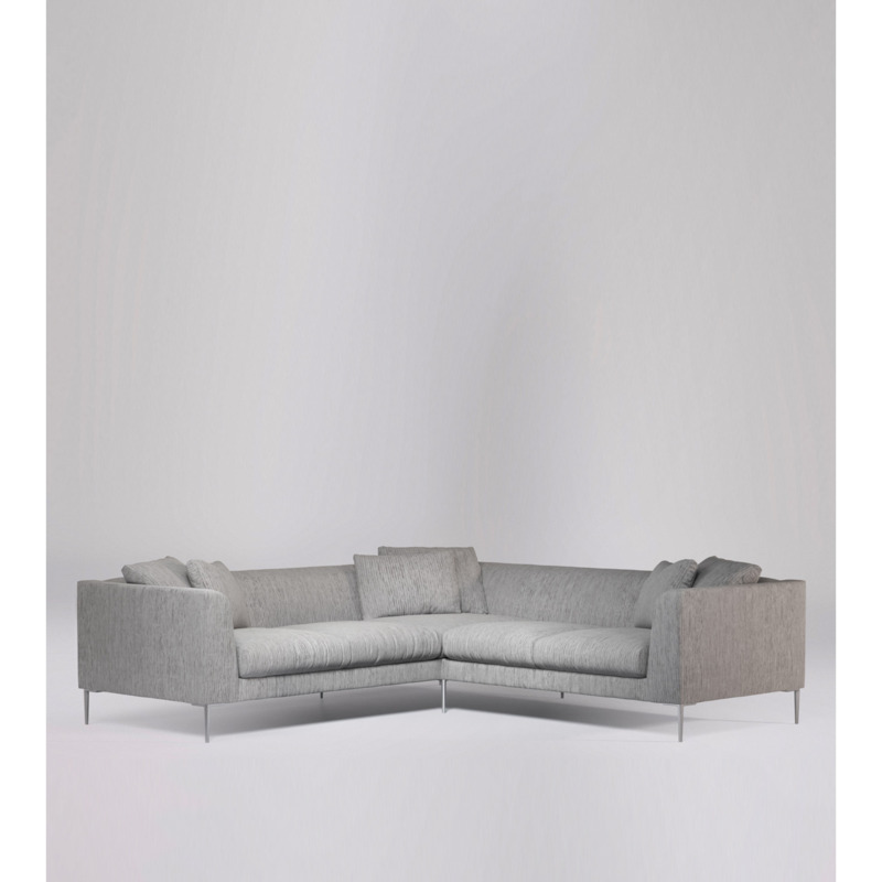 Swoon Alena FiveSeater Corner Sofa Grey Cord by Swoon