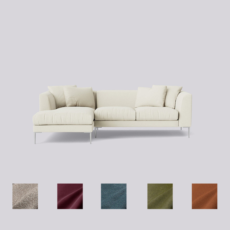 Swoon Alena LeftHand Corner Sofa White by Swoon
