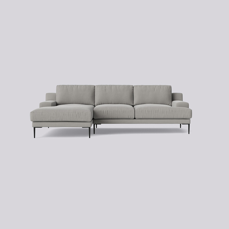 Swoon Almera LeftHand Corner Sofa Grey Linen by Swoon