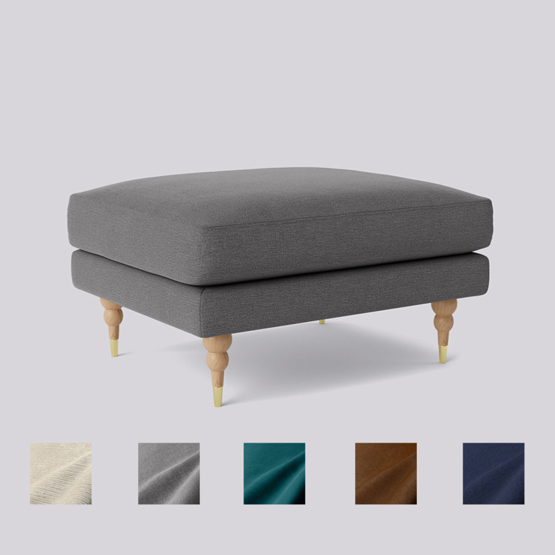 Swoon Charlbury Ottoman Grey House Weave by Swoon