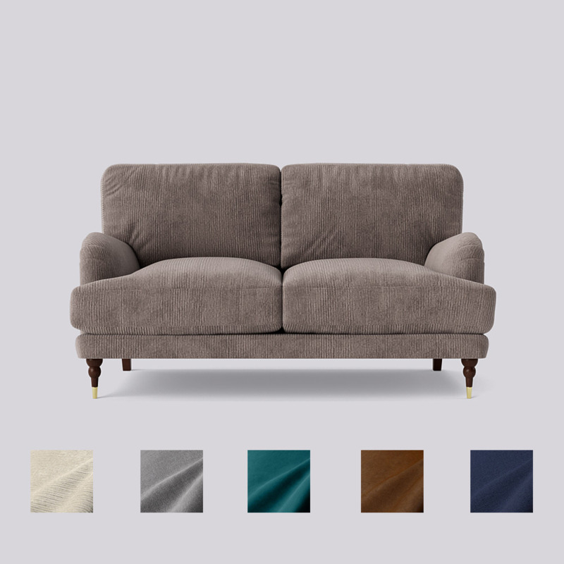 Swoon Charlbury TwoSeater Sofa Brown Cord by Swoon