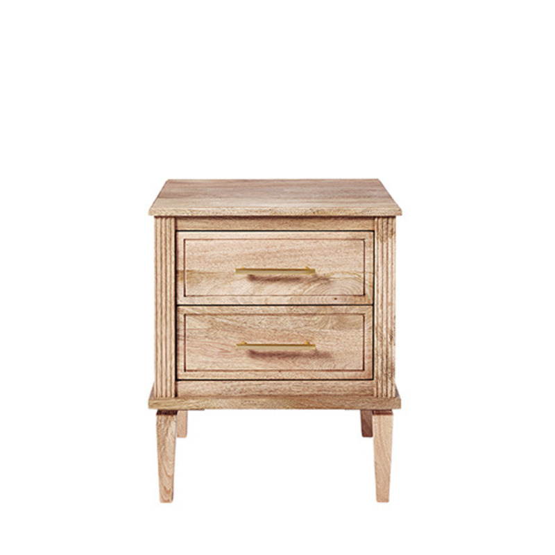 Swoon Claudine Bedside Table Brown Mango Wood by Swoon