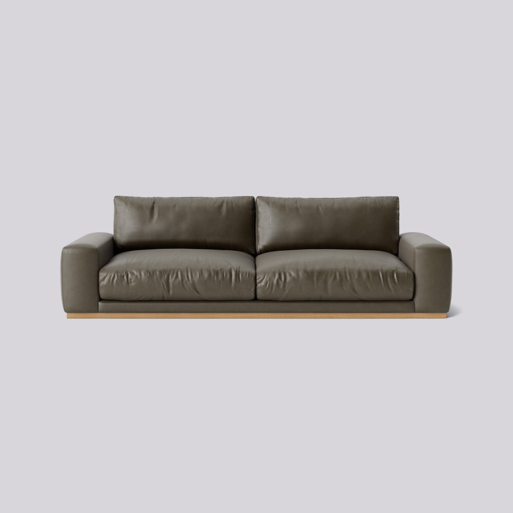 Swoon Denver FourSeater Sofa Grey Smart Leather by Swoon