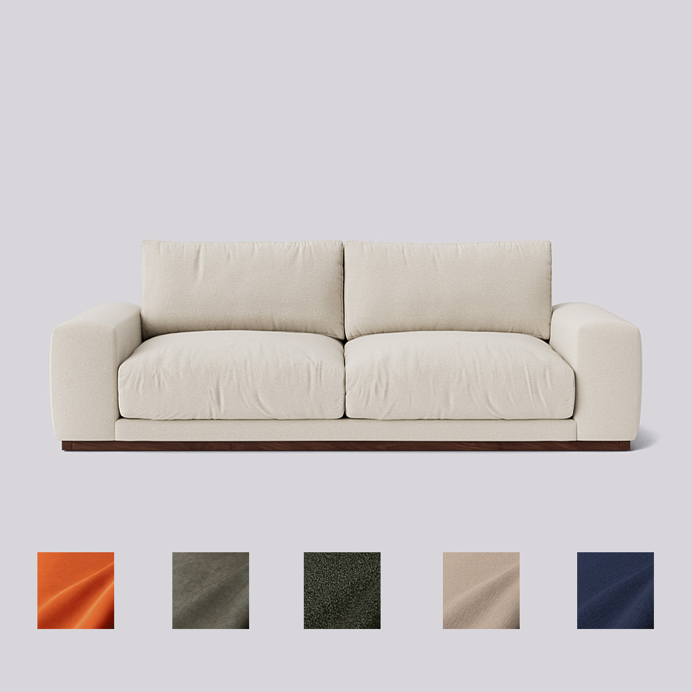 Swoon Denver ThreeSeater Sofa White by Swoon