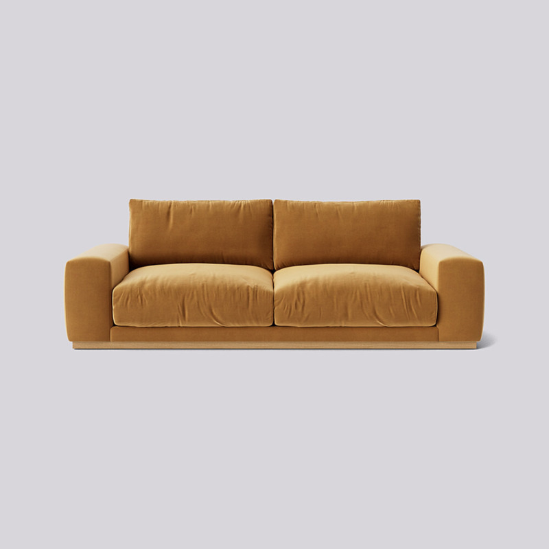 Swoon Denver ThreeSeater Sofa Brown Easy Velvet by Swoon