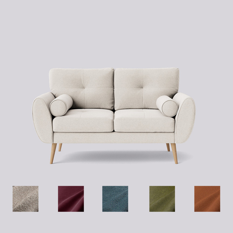 Swoon Egle TwoSeater Sofa White Smart Wool by Swoon