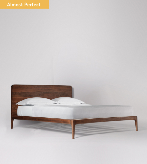 Swoon, Brown, Wood, Nyhavn Mid-century Scandi Size Bed Frame, Light ...
