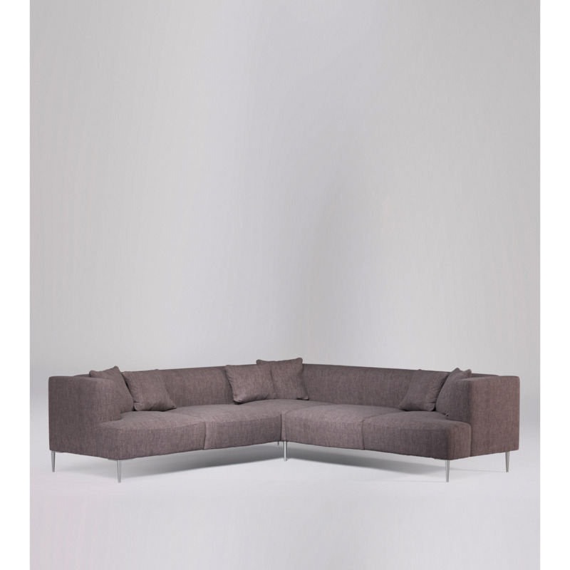 Swoon Kallas FiveSeater Corner Sofa Purple House Weave by