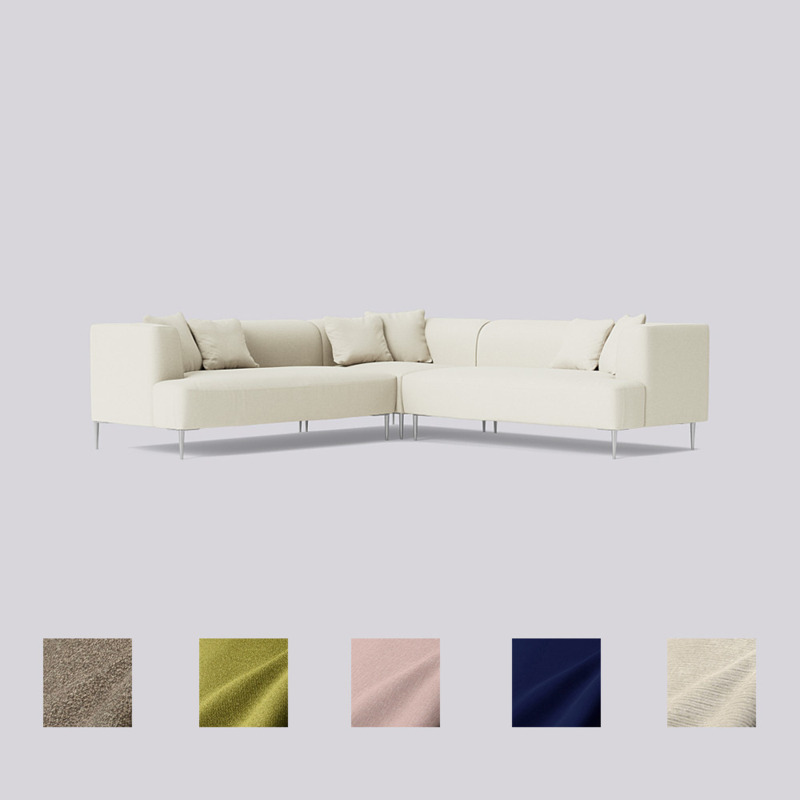 Swoon Kallas FiveSeater Corner Sofa White by Swoon