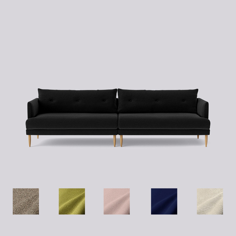 Swoon Kalmar FourSeater Sofa Black by Swoon