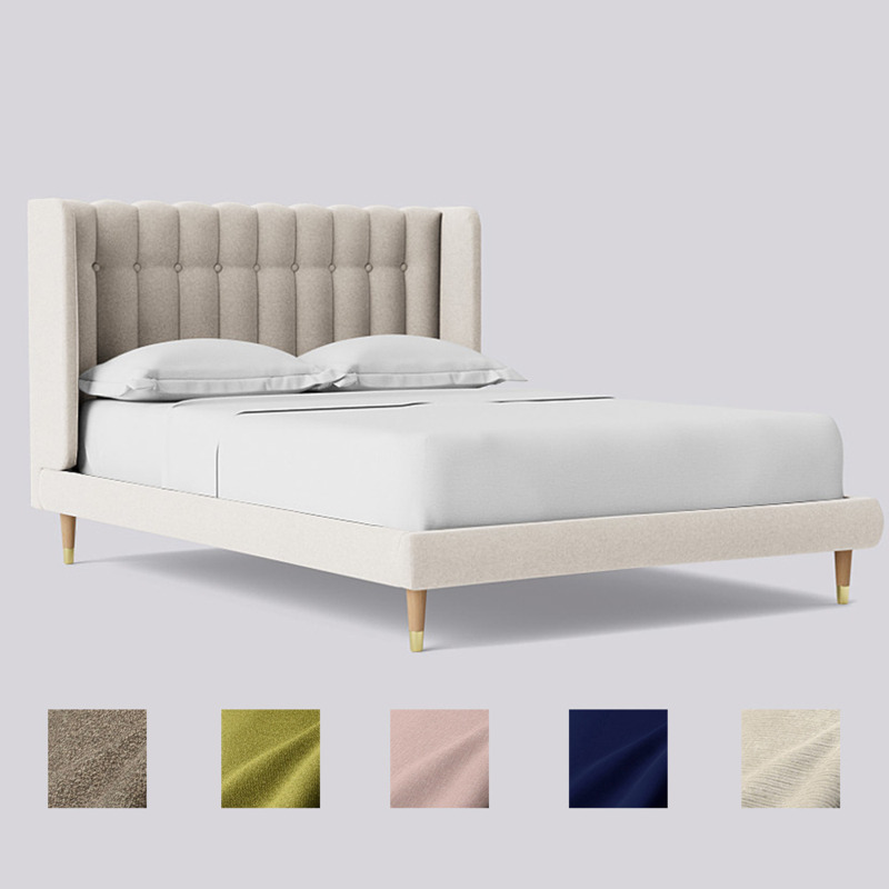 Swoon Kipling Bed White Smart Wool by Swoon