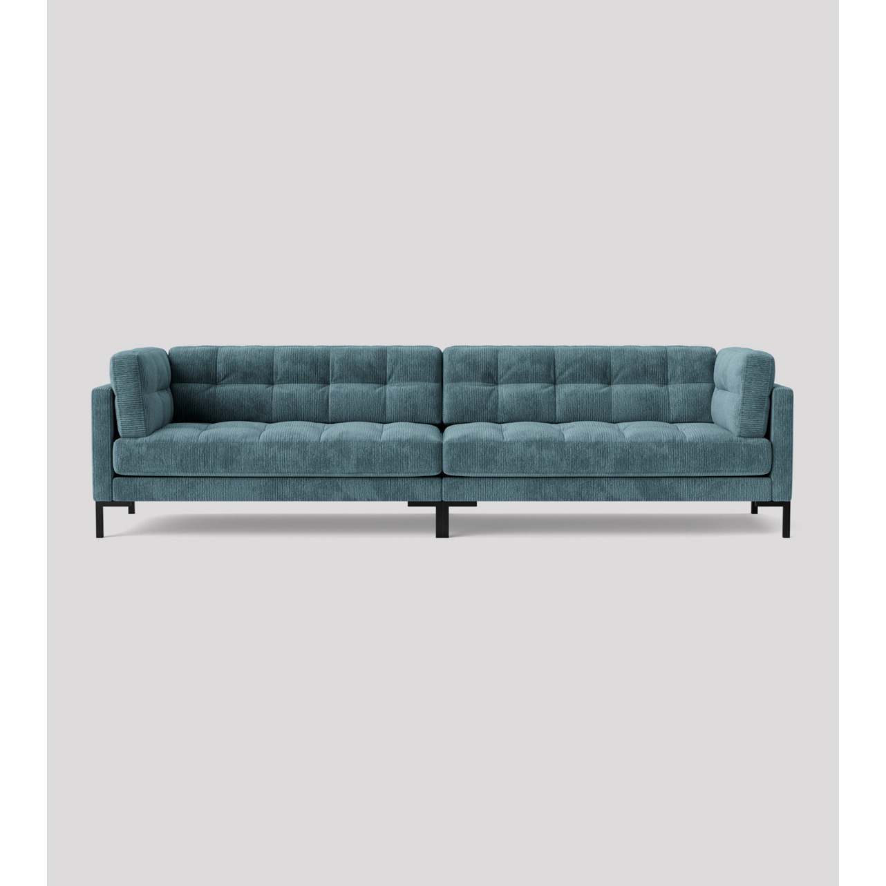 Swoon Landau FourSeater Sofa Dark Blue Cord by Swoon