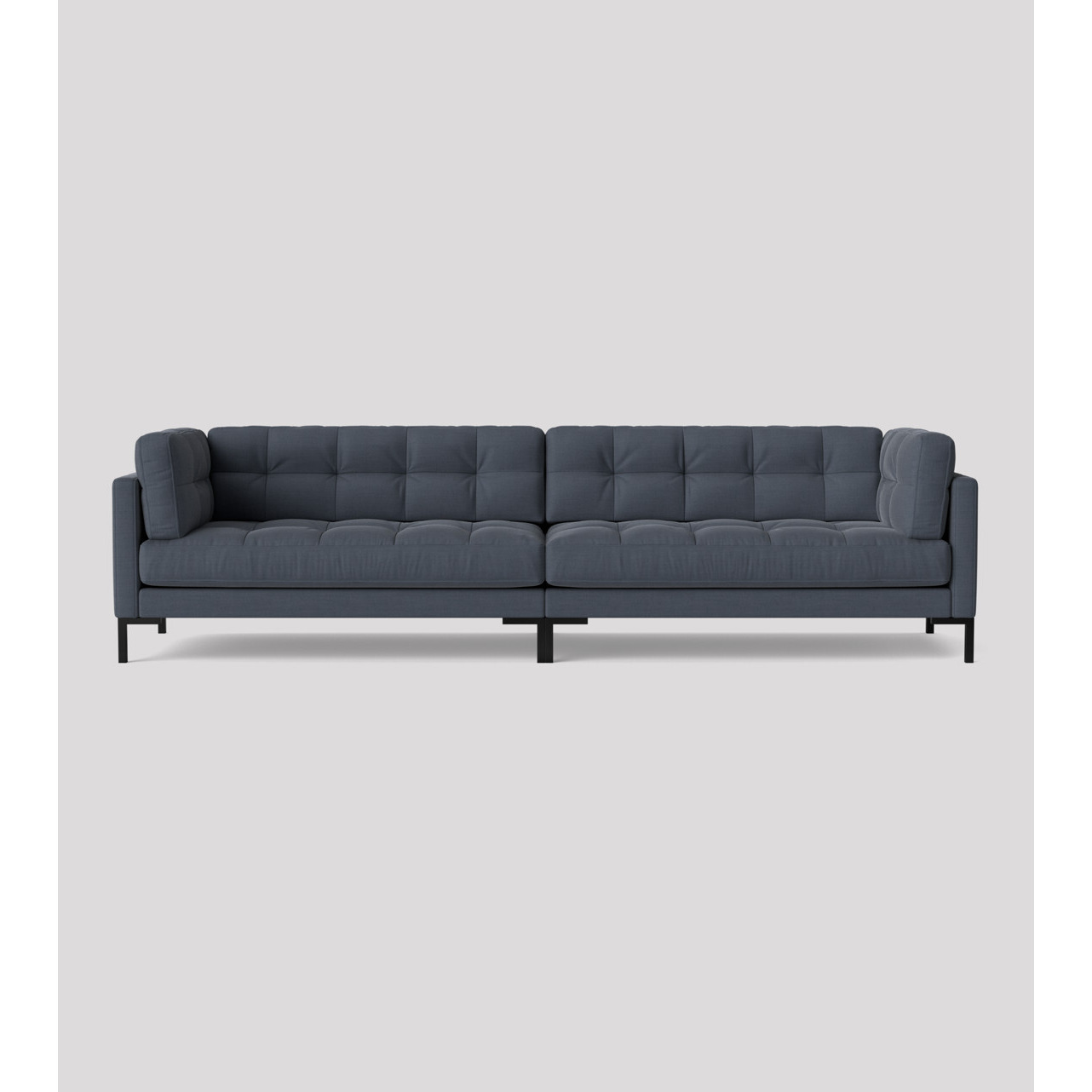 Swoon Landau FourSeater Sofa Blue Linen by Swoon