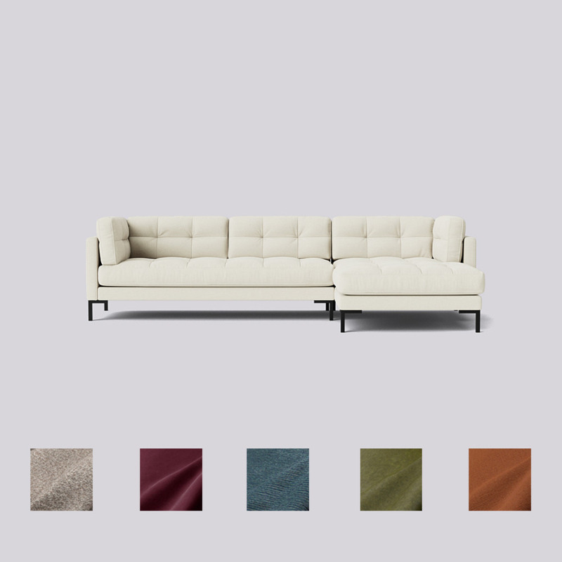 Swoon Landau RightHand Corner Sofa White by Swoon