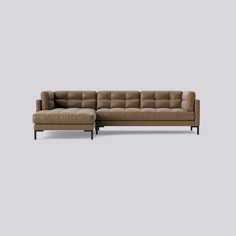 Swoon Landau RightHand Corner Sofa Brown Smart Leather by