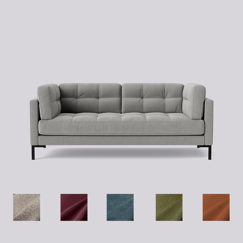 Swoon Landau TwoSeater Sofa Grey House Weave by Swoon