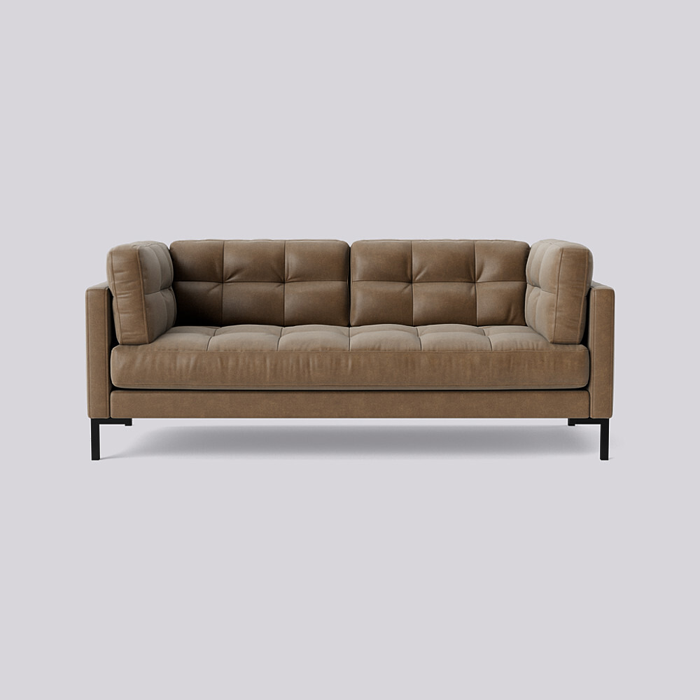 Swoon Landau TwoSeater Sofa Brown Smart Leather by Swoon