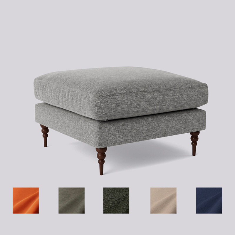 Swoon Milward Ottoman Grey House Weave by Swoon