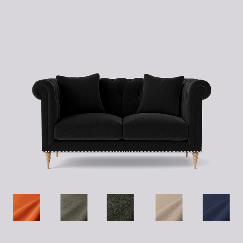 Swoon Milward TwoSeater Sofa Black by Swoon