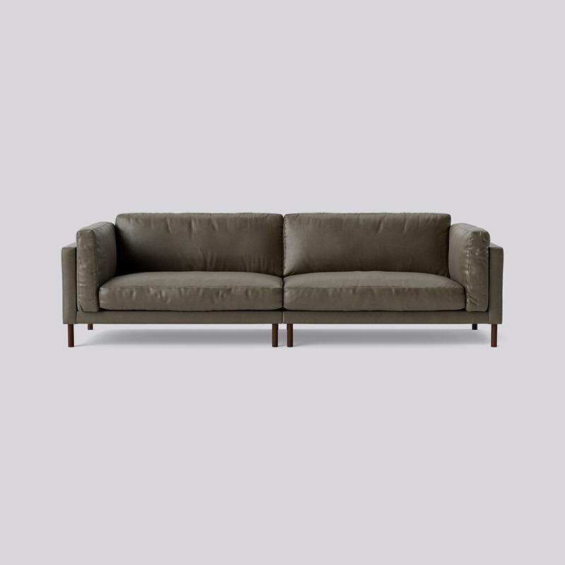 Swoon Munich FourSeater Sofa Grey Smart Leather by Swoon
