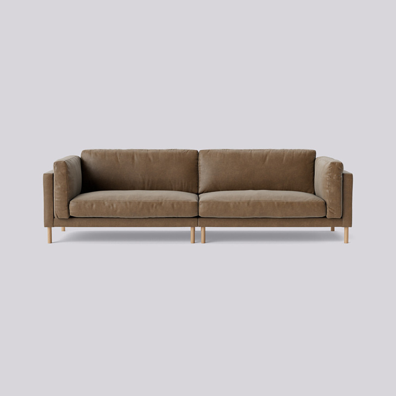 Swoon Munich FourSeater Sofa Brown Smart Leather by Swoon