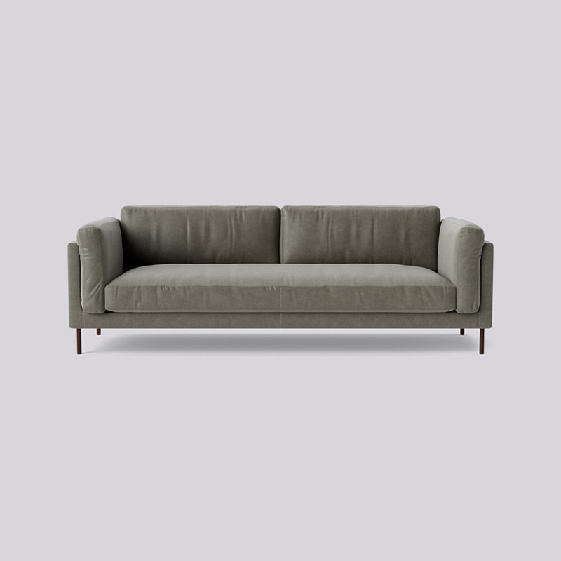 Swoon Munich ThreeSeater Sofa Grey Smart Leather by Swoon
