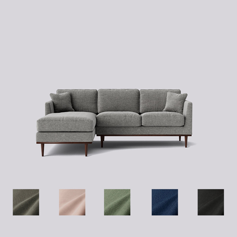 Swoon Norfolk LeftHand Corner Sofa Grey House Weave by Swoon