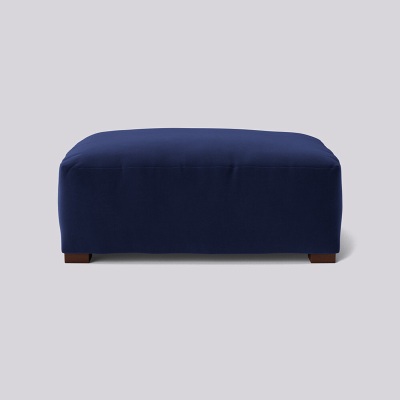Swoon Nygard Ottoman Dark Blue Easy Velvet by Swoon