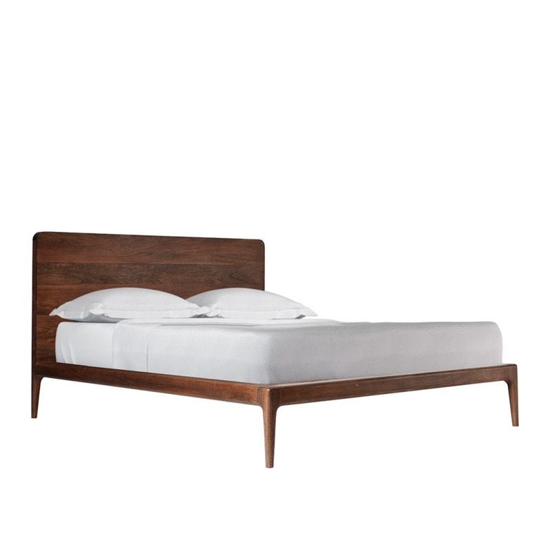 Swoon Nyhavn Double Bed Frame MidCentury Modern Style Brown