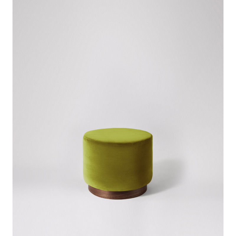 Swoon Penfold Ottoman Light Green Easy Velvet by Swoon