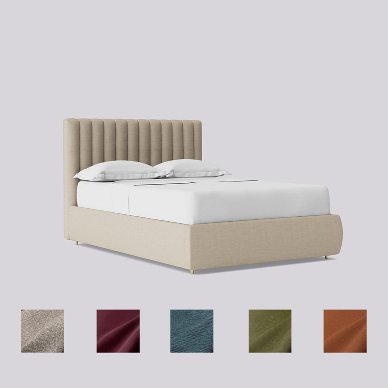 Swoon Porlock Divan Bed Beige Brass by Swoon