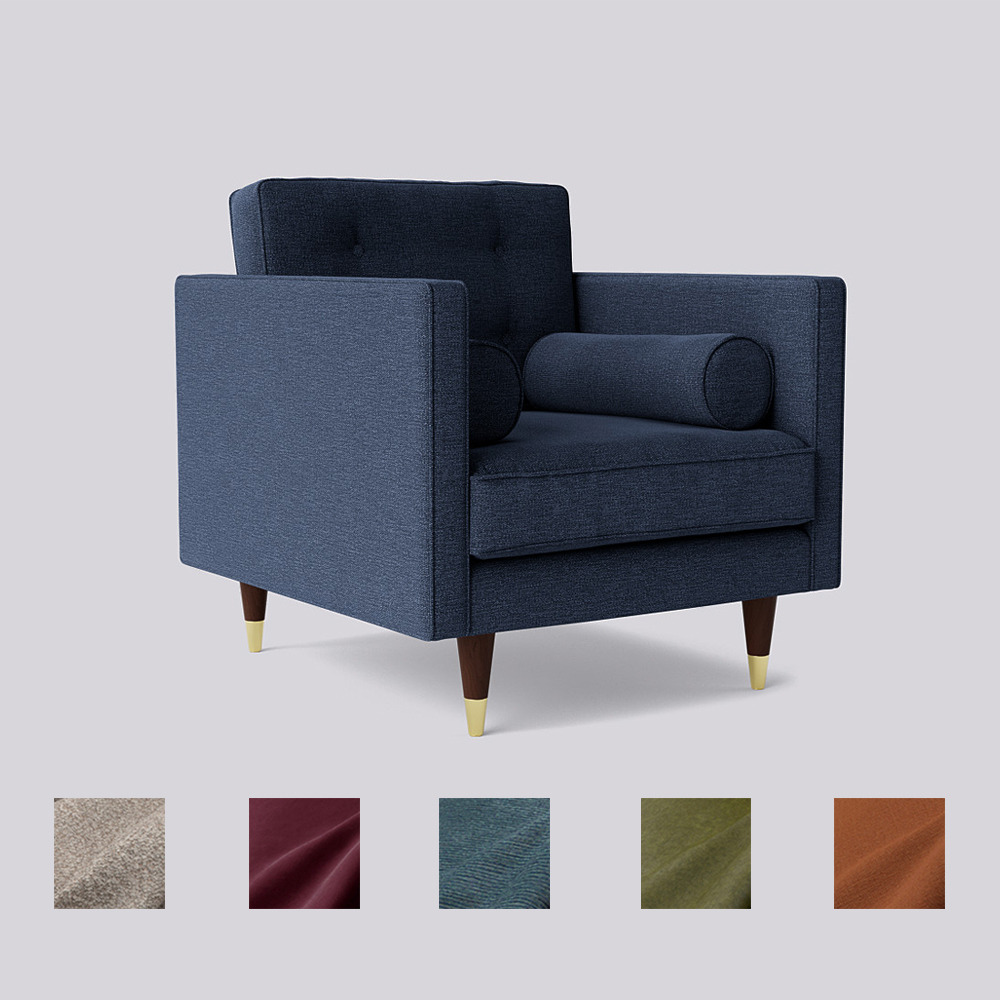 Swoon - Porto - Armchair - Dark Blue - House Weave