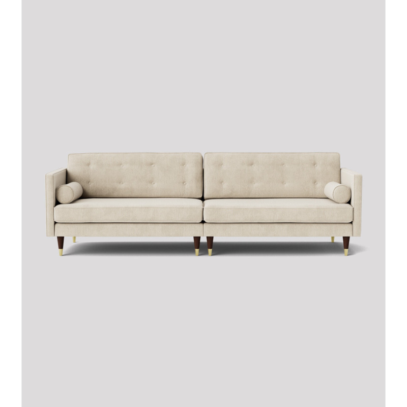 Swoon Porto FourSeater Sofa White Cord by Swoon