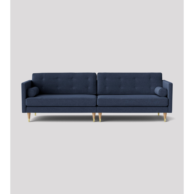 Swoon Porto FourSeater Sofa Dark Blue House Weave by Swoon