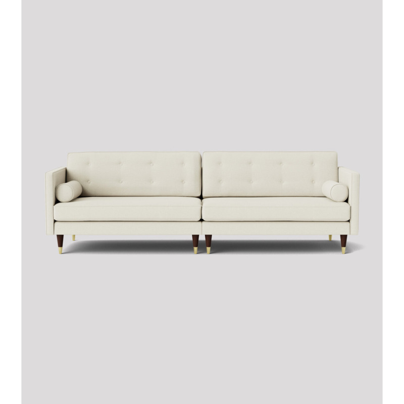 Swoon Porto FourSeater Sofa White Brass by Swoon